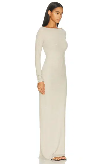 ÉTERNE Long Sleeve Boatneck Maxi Dress | Thumbnail 2 ÉTERNE Long Sleeve Boatneck Maxi Dress | Thumbnail 2