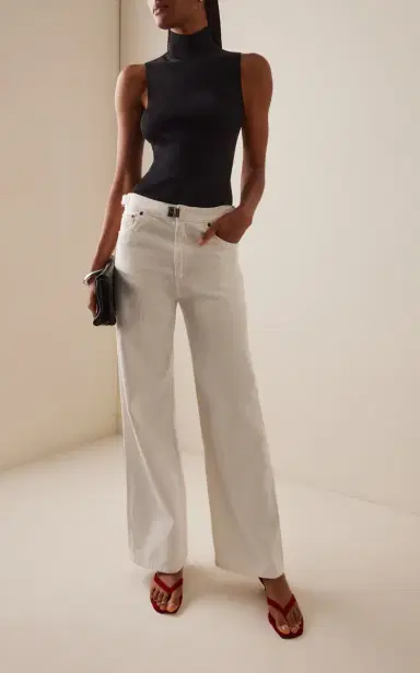 STILL HERE Buckle Mid-Rise Jeans | Thumbnail 2 STILL HERE Buckle Mid-Rise Jeans | Thumbnail 2