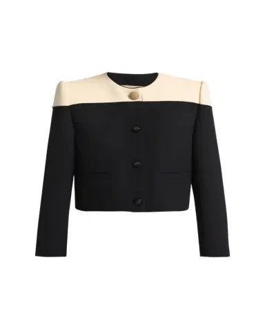 Valentino Garavani Colorblock Single-Breasted Wool Jacket | Thumbnail 1 Valentino Garavani Colorblock Single-Breasted Wool Jacket | Thumbnail 1