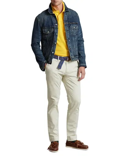 Polo Ralph Lauren Men's Cotton Mesh Classic-Fit Polo Shirt - Yellow | Thumbnail 2 Polo Ralph Lauren Men's Cotton Mesh Classic-Fit Polo Shirt - Yellow | Thumbnail 2
