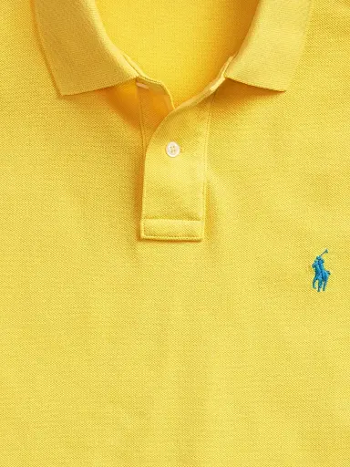 Polo Ralph Lauren Men's Cotton Mesh Classic-Fit Polo Shirt - Yellow | Thumbnail 6 Polo Ralph Lauren Men's Cotton Mesh Classic-Fit Polo Shirt - Yellow | Thumbnail 6