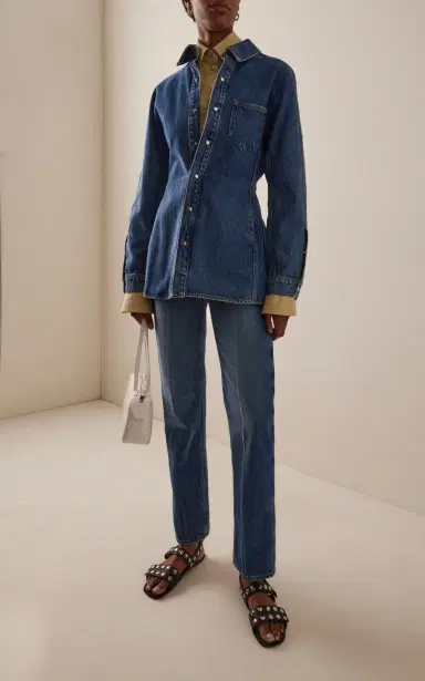 OSSOU Noon Rigid High-Rise Straight-Leg Jeans | Thumbnail 2 OSSOU Noon Rigid High-Rise Straight-Leg Jeans | Thumbnail 2