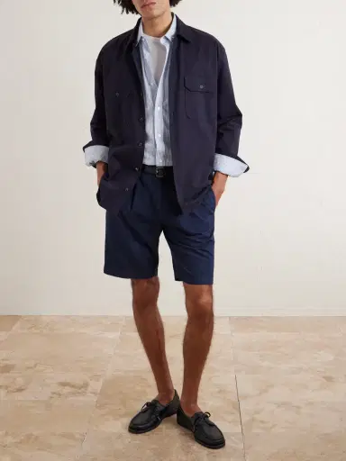 Boglioli Straight-Leg Cotton-Blend Shorts - Men | Thumbnail 2 Boglioli Straight-Leg Cotton-Blend Shorts - Men | Thumbnail 2