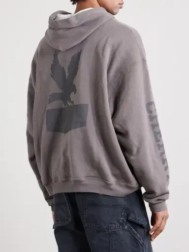 Cherry Los Angeles Sun Faded Thermal Cotton-Fleece Hoodie - Men | Thumbnail 4 Cherry Los Angeles Sun Faded Thermal Cotton-Fleece Hoodie - Men | Thumbnail 4