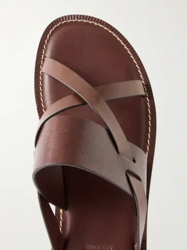 Brunello Cucinelli Leather Sandals - Men | Thumbnail 4 Brunello Cucinelli Leather Sandals - Men | Thumbnail 4