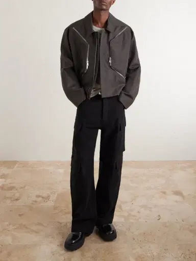 Rick Owens Temple Heizer Mac Oversized Cotton-Blend Satin Jacket - Men | Thumbnail 2 Rick Owens Temple Heizer Mac Oversized Cotton-Blend Satin Jacket - Men | Thumbnail 2