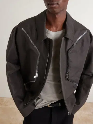 Rick Owens Temple Heizer Mac Oversized Cotton-Blend Satin Jacket - Men | Thumbnail 5 Rick Owens Temple Heizer Mac Oversized Cotton-Blend Satin Jacket - Men | Thumbnail 5
