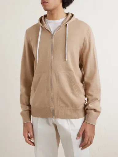 Brunello Cucinelli Cashmere Zip-Up Hoodie - Men | Thumbnail 3 Brunello Cucinelli Cashmere Zip-Up Hoodie - Men | Thumbnail 3