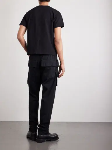 DRKSHDW by Rick Owens Creatch Tapered Cotton-Jersey Drawstring Cargo Trousers - Men | Thumbnail 4 DRKSHDW by Rick Owens Creatch Tapered Cotton-Jersey Drawstring Cargo Trousers - Men | Thumbnail 4