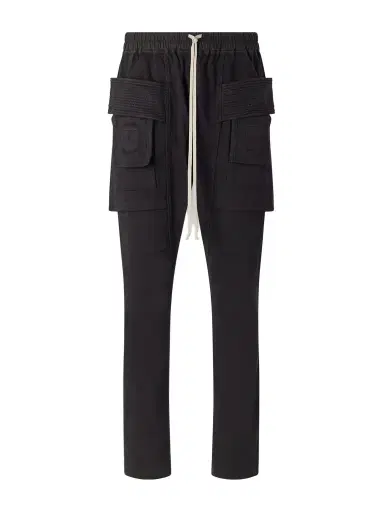 DRKSHDW by Rick Owens Creatch Tapered Cotton-Jersey Drawstring Cargo Trousers - Men | Thumbnail 1 DRKSHDW by Rick Owens Creatch Tapered Cotton-Jersey Drawstring Cargo Trousers - Men | Thumbnail 1