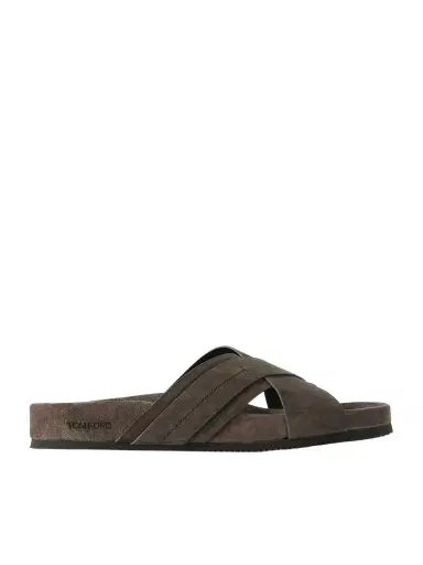 Tom Ford Wicklow Suede Sandals - Men | Thumbnail 1 Tom Ford Wicklow Suede Sandals - Men | Thumbnail 1