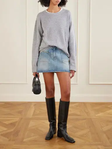 Courrèges Embroidered Denim Mini Skirt | Thumbnail 2 Courrèges Embroidered Denim Mini Skirt | Thumbnail 2