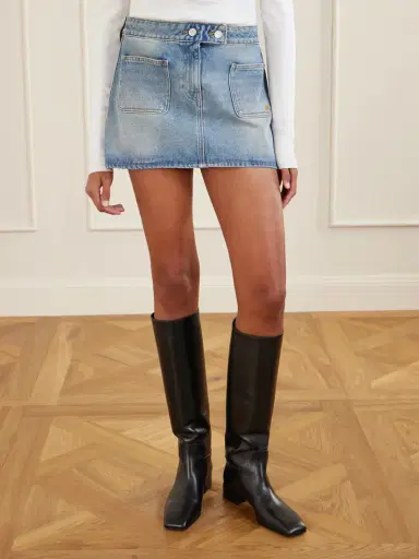 Courrèges Embroidered Denim Mini Skirt | Thumbnail 3 Courrèges Embroidered Denim Mini Skirt | Thumbnail 3