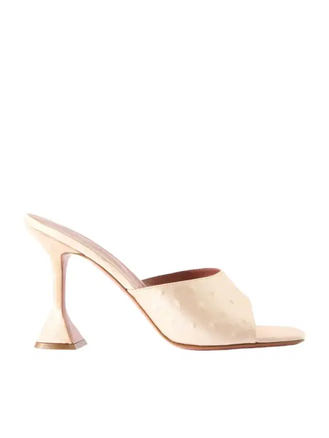Lupita Ostrich-effect Satin Mules Lupita Ostrich-effect Satin Mules