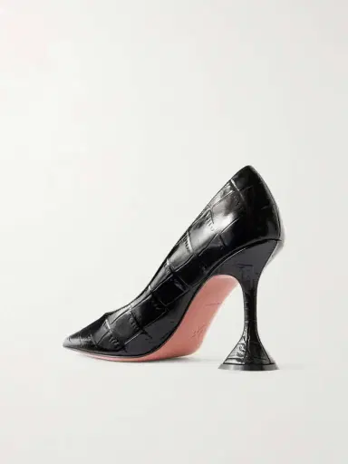 Amina Muaddi Ami Croc-effect Leather Pumps | Thumbnail 3 Amina Muaddi Ami Croc-effect Leather Pumps | Thumbnail 3