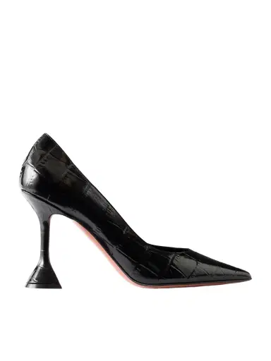 Amina Muaddi Ami Croc-effect Leather Pumps | Thumbnail 1 Amina Muaddi Ami Croc-effect Leather Pumps | Thumbnail 1