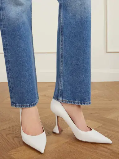 Amina Muaddi Ami Leather Pumps | Thumbnail 2 Amina Muaddi Ami Leather Pumps | Thumbnail 2