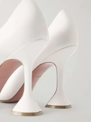 Amina Muaddi Ami Leather Pumps | Thumbnail 5 Amina Muaddi Ami Leather Pumps | Thumbnail 5