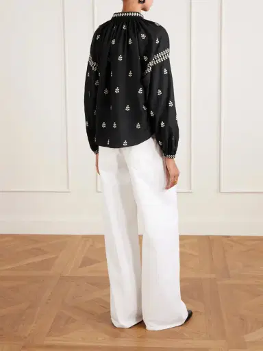 Isabel Marant Embroidered Silk Blouse | Thumbnail 4 Isabel Marant Embroidered Silk Blouse | Thumbnail 4