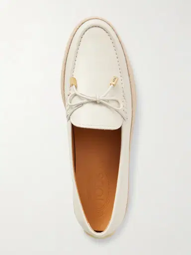 Tod's Gomma Raffia-trimmed Bow-detailed Suede Loafers | Thumbnail 6 Tod's Gomma Raffia-trimmed Bow-detailed Suede Loafers | Thumbnail 6