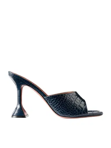 Amina Muaddi Lupita Croc-effect Leather Mules | Thumbnail 1 Amina Muaddi Lupita Croc-effect Leather Mules | Thumbnail 1