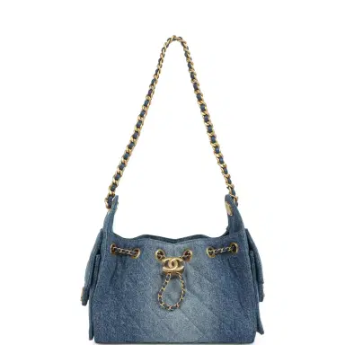 Chanel Chanel Mini 25 Hobo Bag Blue Washed Denim Antique Gold Hardware | Thumbnail 7 Chanel Chanel Mini 25 Hobo Bag Blue Washed Denim Antique Gold Hardware | Thumbnail 7