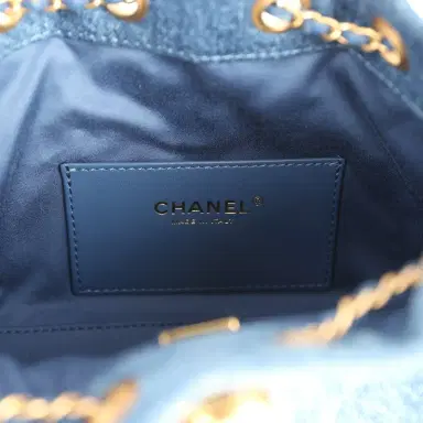 Chanel Chanel Mini 25 Hobo Bag Blue Washed Denim Antique Gold Hardware | Thumbnail 9 Chanel Chanel Mini 25 Hobo Bag Blue Washed Denim Antique Gold Hardware | Thumbnail 9