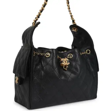 Chanel Chanel Small 25 Hobo Bag Black Caviar Antique Gold Hardware | Thumbnail 2 Chanel Chanel Small 25 Hobo Bag Black Caviar Antique Gold Hardware | Thumbnail 2
