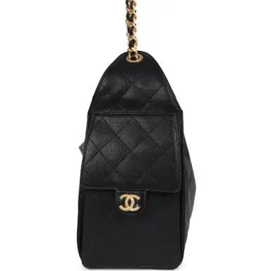 Chanel Chanel Small 25 Hobo Bag Black Caviar Antique Gold Hardware | Thumbnail 3 Chanel Chanel Small 25 Hobo Bag Black Caviar Antique Gold Hardware | Thumbnail 3