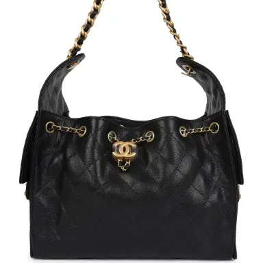 Chanel Chanel Small 25 Hobo Bag Black Caviar Antique Gold Hardware | Thumbnail 1 Chanel Chanel Small 25 Hobo Bag Black Caviar Antique Gold Hardware | Thumbnail 1