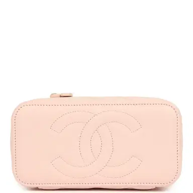 Chanel Chanel Small Classic Vanity Case Light Pink Shiny Caviar Light Gold Hardware | Thumbnail 7 Chanel Chanel Small Classic Vanity Case Light Pink Shiny Caviar Light Gold Hardware | Thumbnail 7