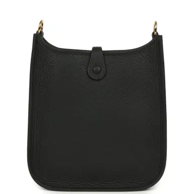 HERMÈS Hermes Evelyne TPM Black Clemence Gold Hardware | Thumbnail 5 HERMÈS Hermes Evelyne TPM Black Clemence Gold Hardware | Thumbnail 5