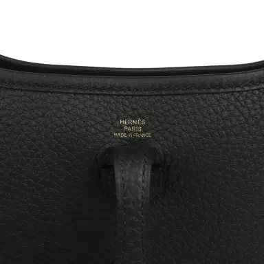 HERMÈS Hermes Evelyne TPM Black Clemence Gold Hardware | Thumbnail 7 HERMÈS Hermes Evelyne TPM Black Clemence Gold Hardware | Thumbnail 7