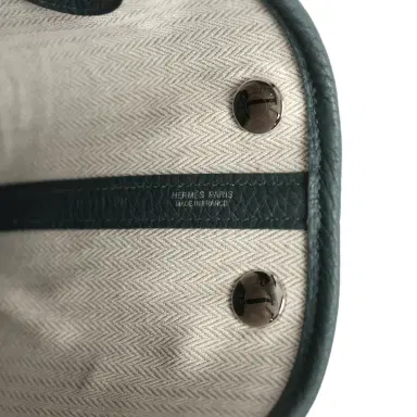 HERMÈS Hermes Garden Party Neo 23 Vert Mangrove Negonda Palladium Hardware | Thumbnail 9 HERMÈS Hermes Garden Party Neo 23 Vert Mangrove Negonda Palladium Hardware | Thumbnail 9