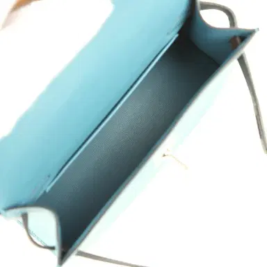 HERMÈS Hermes Kelly Sellier 20 Tri-color Blue Jean, Sesame and Ecorce Epsom Palladium Hardware | Thumbnail 8 HERMÈS Hermes Kelly Sellier 20 Tri-color Blue Jean, Sesame and Ecorce Epsom Palladium Hardware | Thumbnail 8