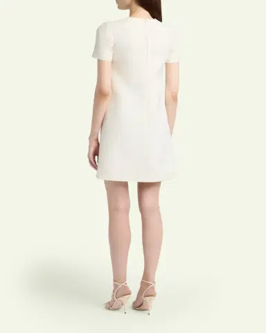 Valentino Garavani Crystal Embroidered Scalloped-Inset Short-Sleeve Mini Dress | Thumbnail 3 Valentino Garavani Crystal Embroidered Scalloped-Inset Short-Sleeve Mini Dress | Thumbnail 3