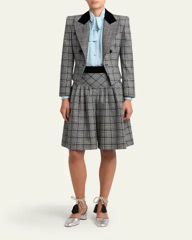 Valentino Garavani Plaid Bermuda Shorts | Thumbnail 2 Valentino Garavani Plaid Bermuda Shorts | Thumbnail 2