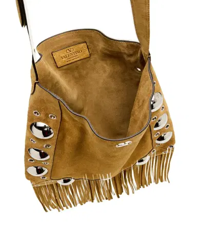 Valentino Garavani Men's Nellcote Medium Suede Crossbody Bag | Thumbnail 4 Valentino Garavani Men's Nellcote Medium Suede Crossbody Bag | Thumbnail 4