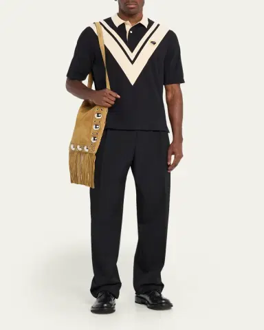 Valentino Garavani Men's Nellcote Medium Suede Crossbody Bag | Thumbnail 5 Valentino Garavani Men's Nellcote Medium Suede Crossbody Bag | Thumbnail 5