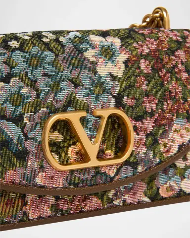 Valentino Garavani Small Floral Woven Leather-Trim Shoulder Bag | Thumbnail 10 Valentino Garavani Small Floral Woven Leather-Trim Shoulder Bag | Thumbnail 10