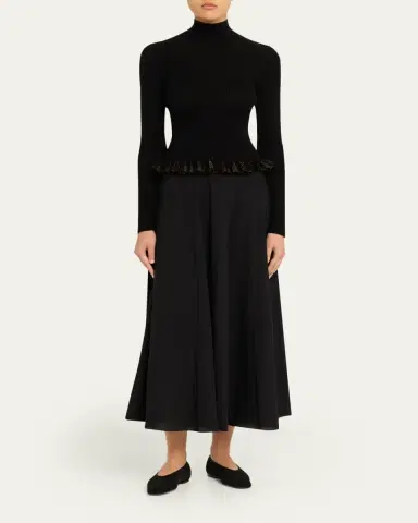 Ulla Johnson Yulia Ruffle Sparkly Knit Turtleneck | Thumbnail 2 Ulla Johnson Yulia Ruffle Sparkly Knit Turtleneck | Thumbnail 2