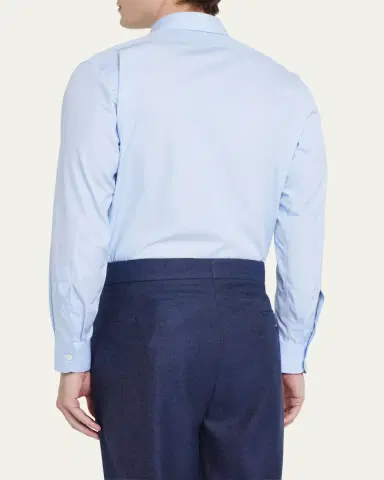 Charvet Men's Point Collar Cotton Dress Shirt | Thumbnail 3 Charvet Men's Point Collar Cotton Dress Shirt | Thumbnail 3