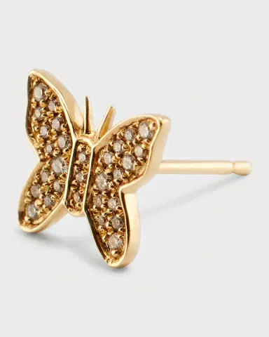 Sydney Evan 14k Diamond Butterfly Single Stud Earring | Thumbnail 2 Sydney Evan 14k Diamond Butterfly Single Stud Earring | Thumbnail 2