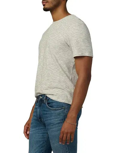 Joe's Jeans Men's Striped Cotton-Blend T-Shirt - Black | Thumbnail 3 Joe's Jeans Men's Striped Cotton-Blend T-Shirt - Black | Thumbnail 3