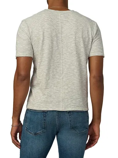 Joe's Jeans Men's Striped Cotton-Blend T-Shirt - Black | Thumbnail 4 Joe's Jeans Men's Striped Cotton-Blend T-Shirt - Black | Thumbnail 4