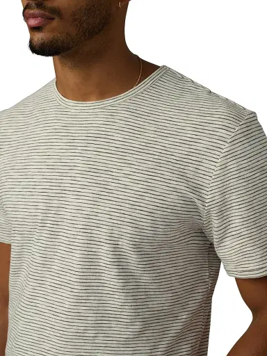 Joe's Jeans Men's Striped Cotton-Blend T-Shirt - Black | Thumbnail 5 Joe's Jeans Men's Striped Cotton-Blend T-Shirt - Black | Thumbnail 5