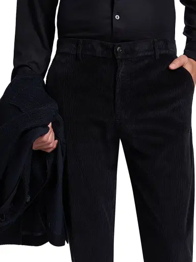 Canali Men's Flat Front Sport Trousers - Dark Blue | Thumbnail 6 Canali Men's Flat Front Sport Trousers - Dark Blue | Thumbnail 6