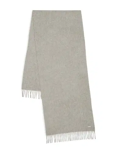 Loro Piana Men's Grande Unita Cashmere Scarf - Silver | Thumbnail 1 Loro Piana Men's Grande Unita Cashmere Scarf - Silver | Thumbnail 1