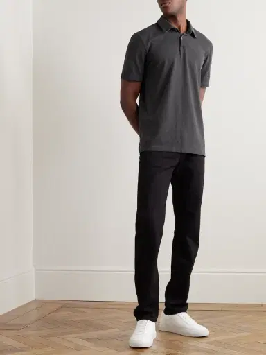 James Perse Supima Cotton-Jersey Polo Shirt - Men | Thumbnail 2 James Perse Supima Cotton-Jersey Polo Shirt - Men | Thumbnail 2