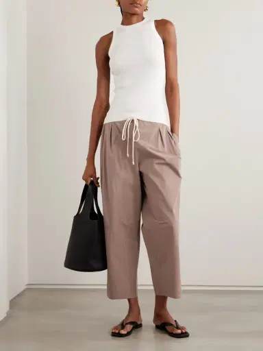 Lisa Yang Amya Ribbed Cotton And Cashmere-blend Tank | Thumbnail 2 Lisa Yang Amya Ribbed Cotton And Cashmere-blend Tank | Thumbnail 2